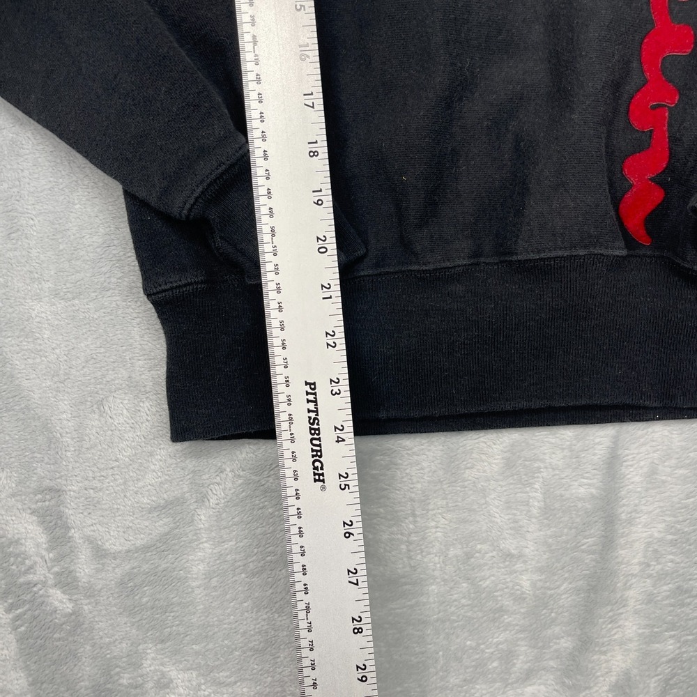 Champion Sweatshirt Womens XS Black Fleece Lined Long‎ Sleeve Crew Neck Pullover - Picture 3 of 6